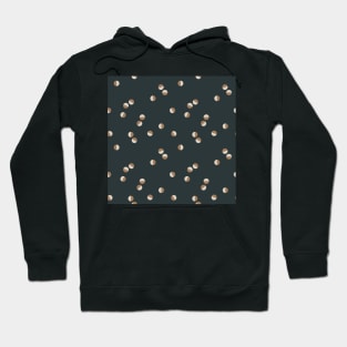 Scattered Dots Minimalist Geometric Pattern - Ocean and Sand Hoodie